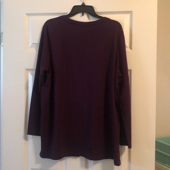 Dark purple sweater top - Picture 2 of 4
